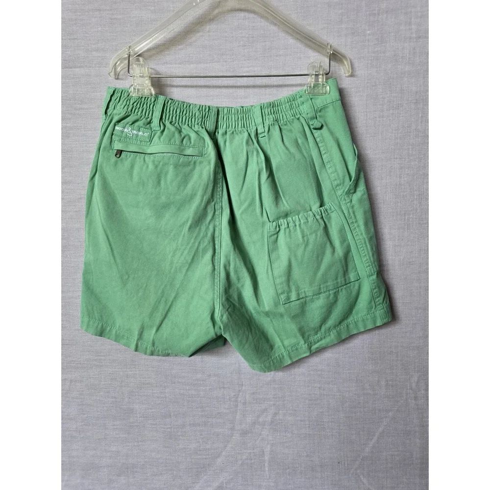 Hook & Tackle Beer Can Island Shorts Men's Size 34 Light Green Cotton